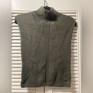 Express Olive Ribbed Knit Top